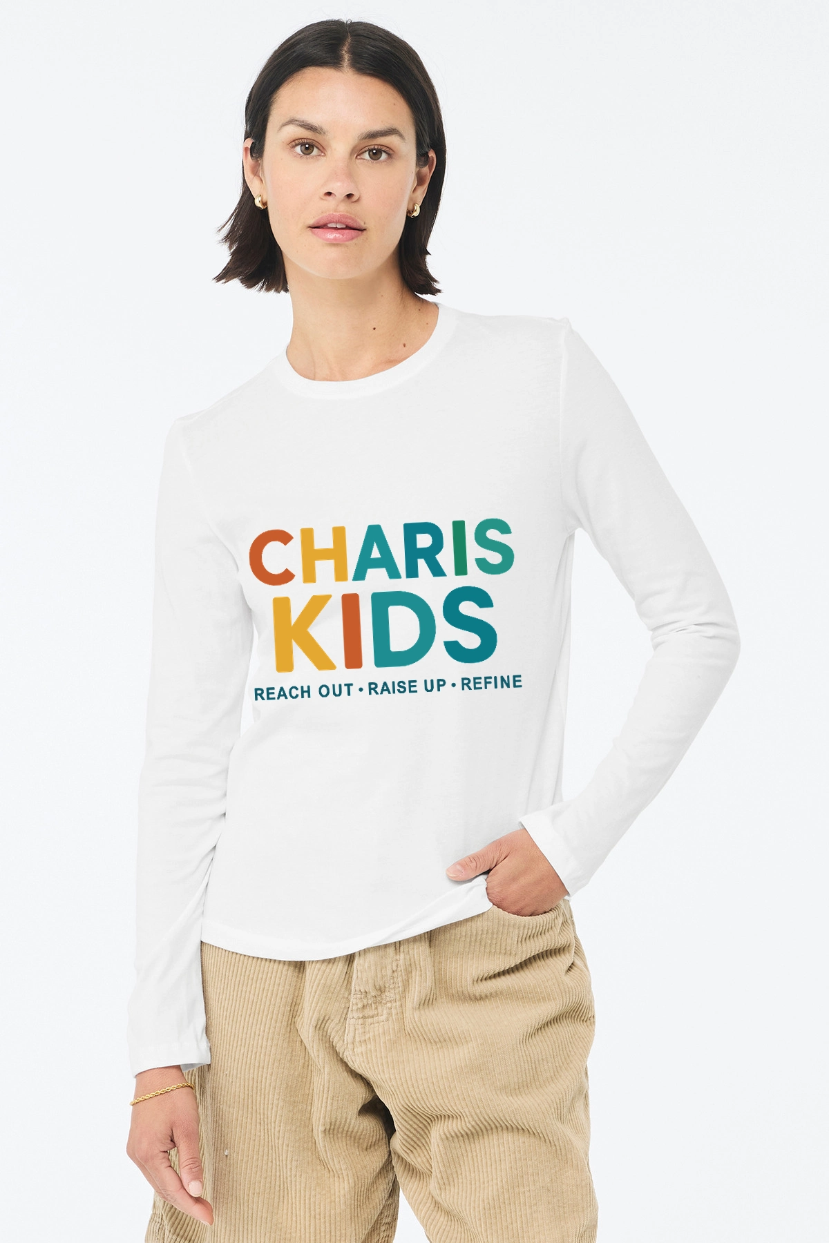 Variant Image for BC6500 - BELLA+CANVAS® Women’s Jersey Long Sleeve Tee - NBC Kids - Full Color - Website New Beginning Church